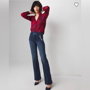WHBM Extra High-Rise Soft Denim Trouser Jeans
